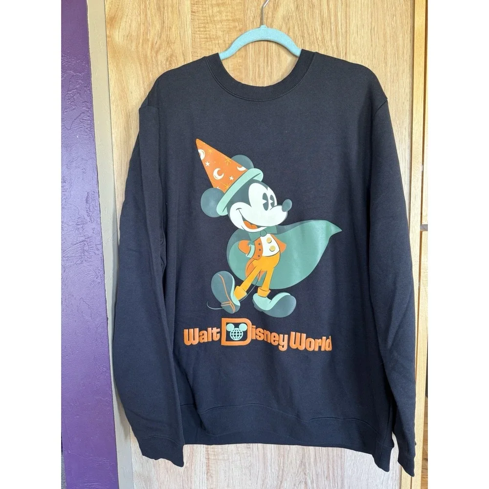 NWT Unisex Disney Mickey Mouse Halloween Pullover Crewneck Sweatshirt XL 2025